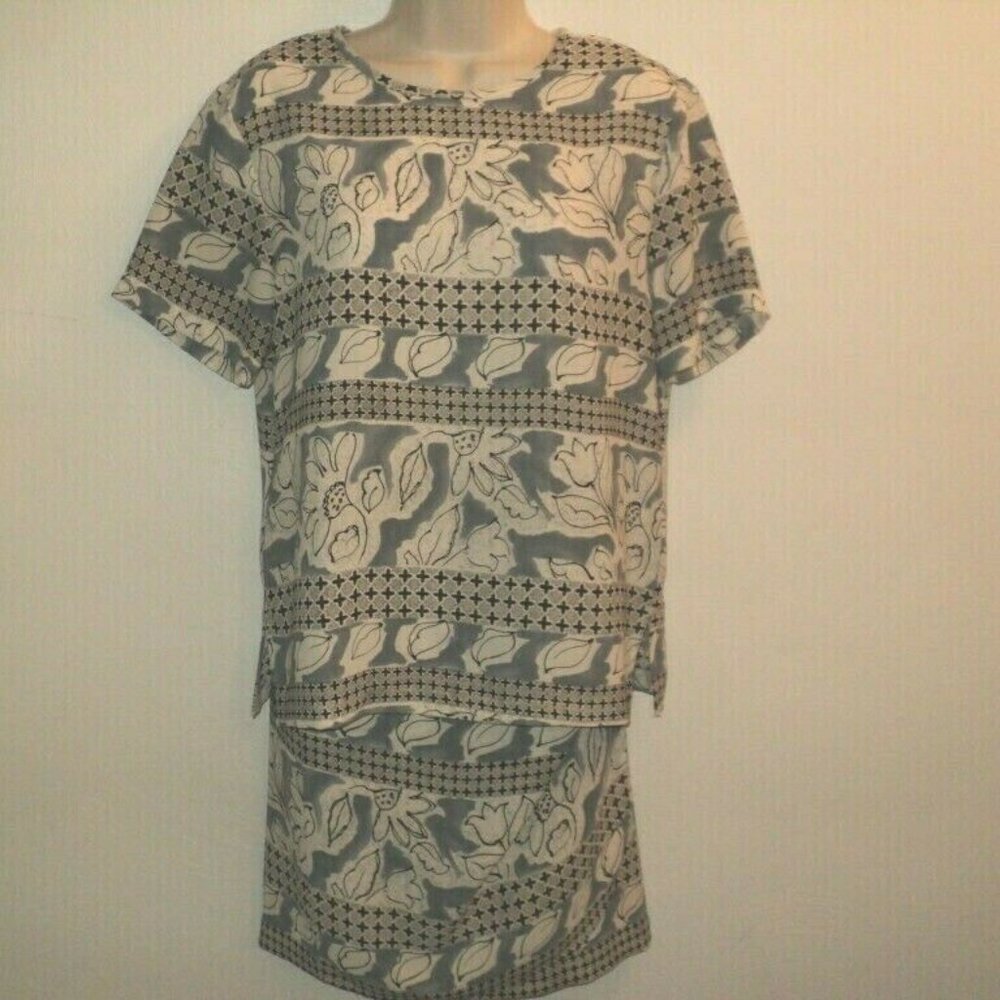 Vintage Halston Small Wrap Skirt & Top Outfit Set